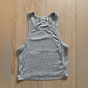 Sunday Best Heather Gray Ribbed Tank